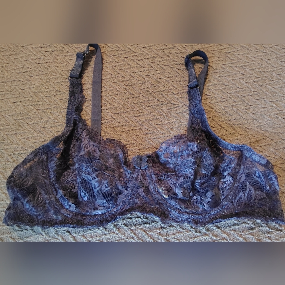 Navy Lacy Bra